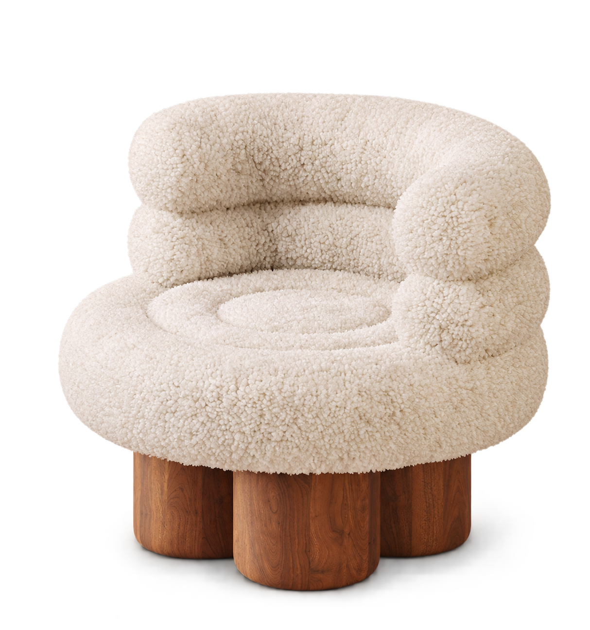 JUBZD837 Teddy Fabric Lounge Chair