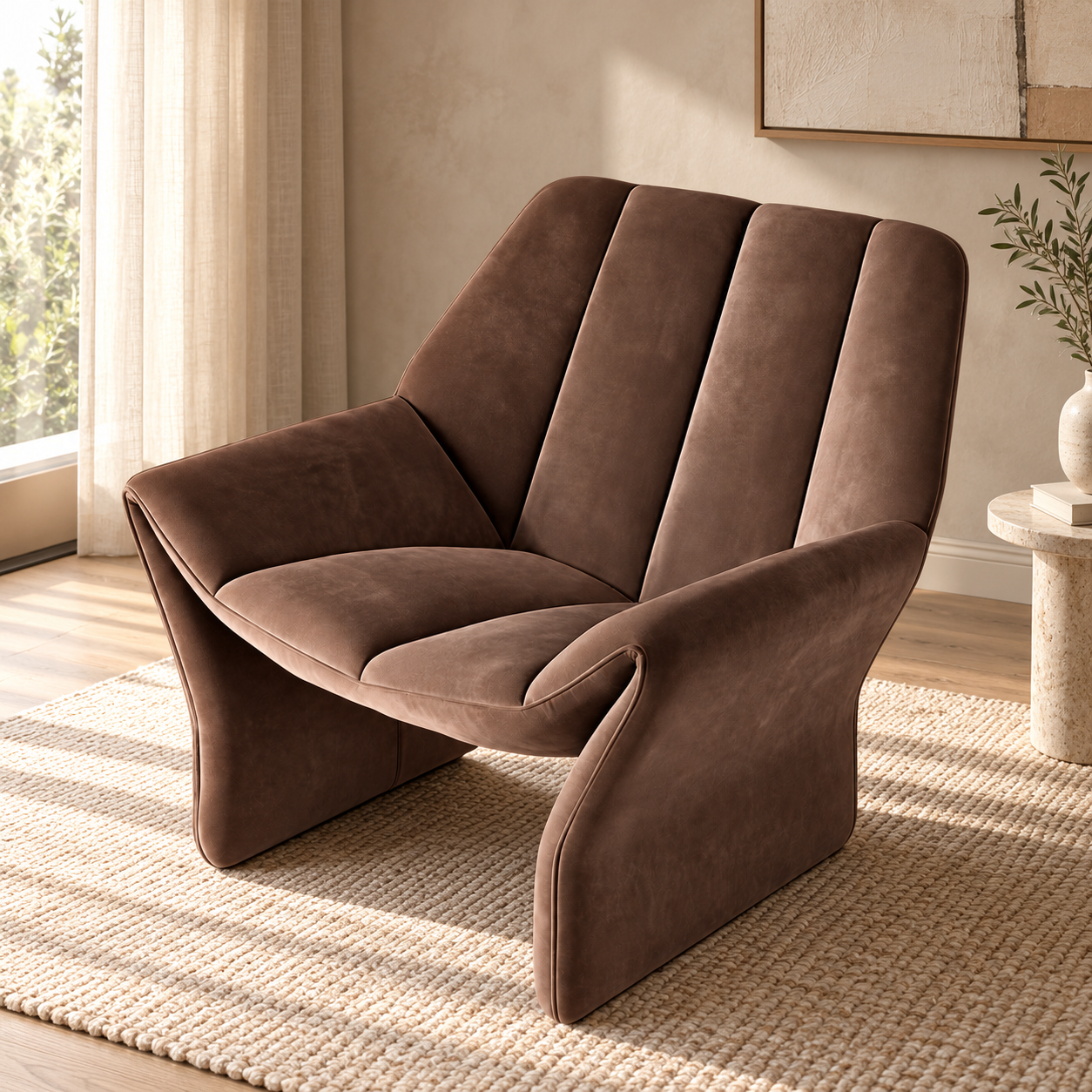 JUYS2702 Velvet Lounge Chair