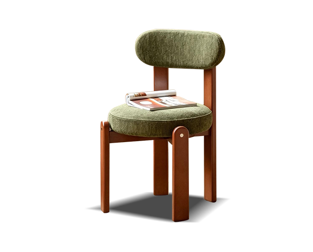 JULQMCZ037 Upholstered Oak Dining Chair