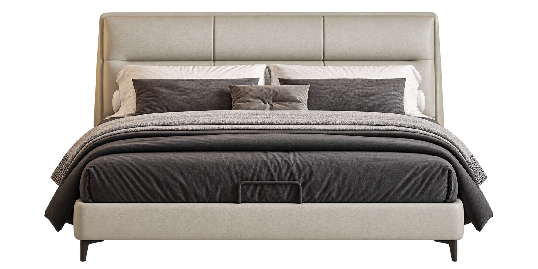 JUXL6 Panelled Leather Bed