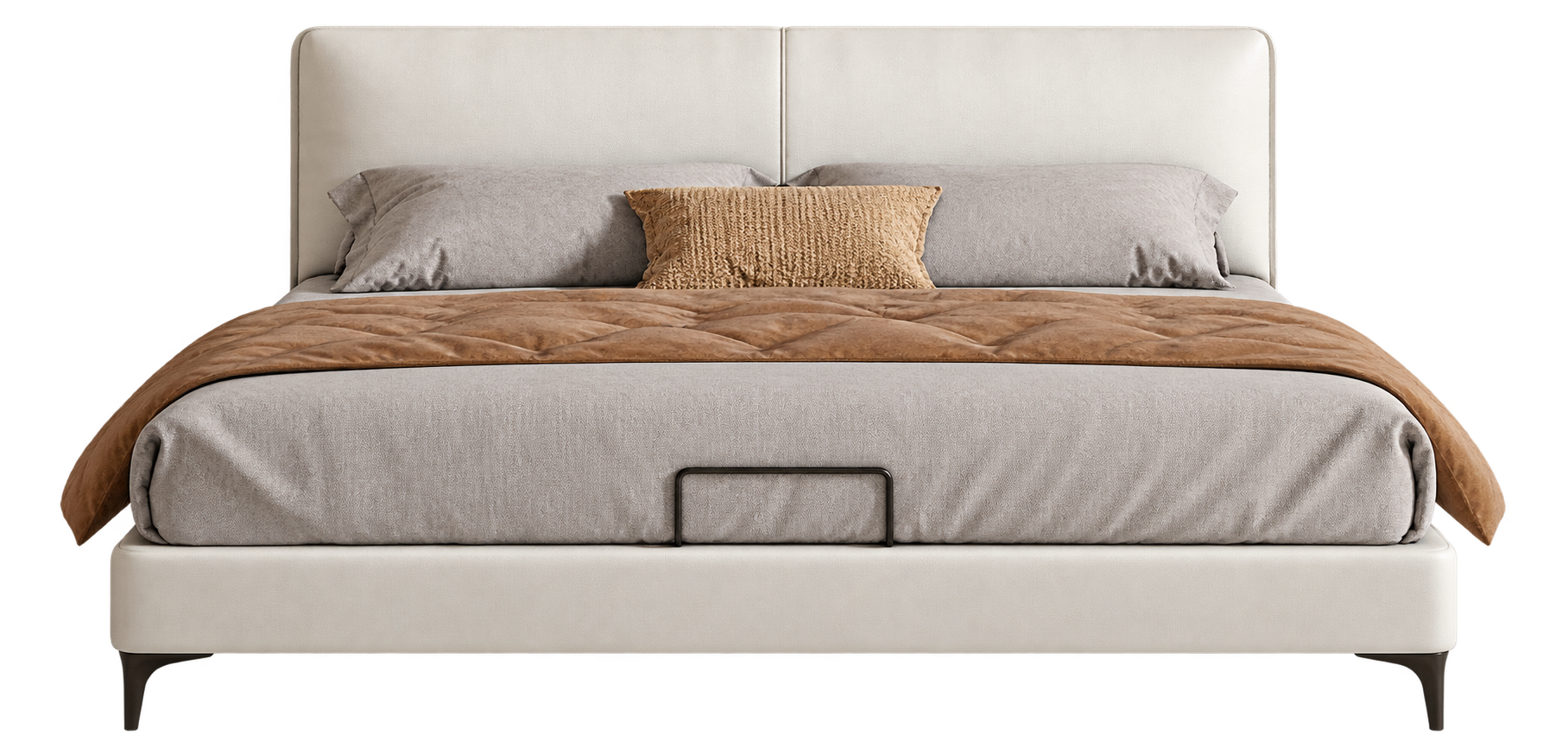 JUXL1082 Eco Leather Panel Bed