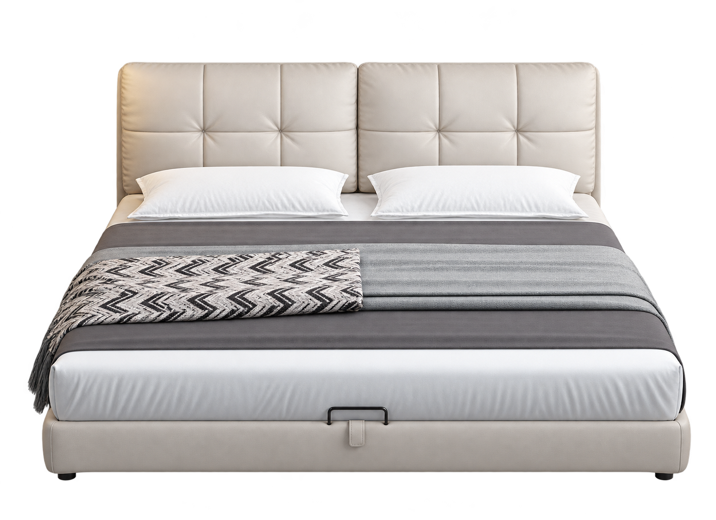 JUXYJ6048 Twin Cushion Leather Bed