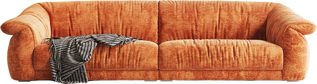 JUDM048 Rounded Chenille Sofa