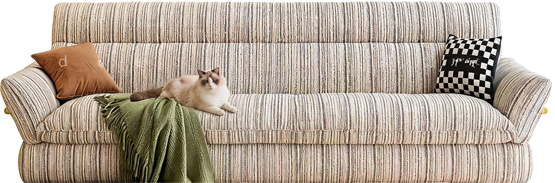 JULX3027 Tailored Cotton-Linen Sofa