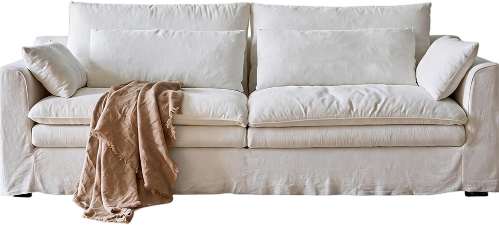 JULX3050 Skirted Cotton-Linen Sofa
