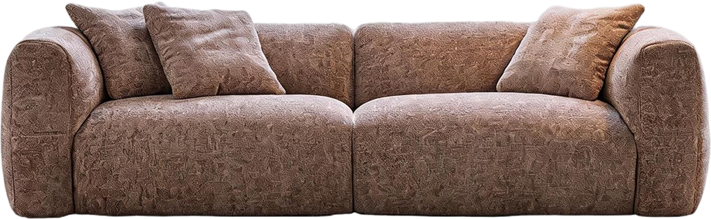 JULX3039 Rounded Chenille Velvet Sofa