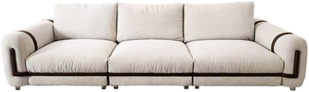 JUDM073 Slim-Frame Chenille Sofa