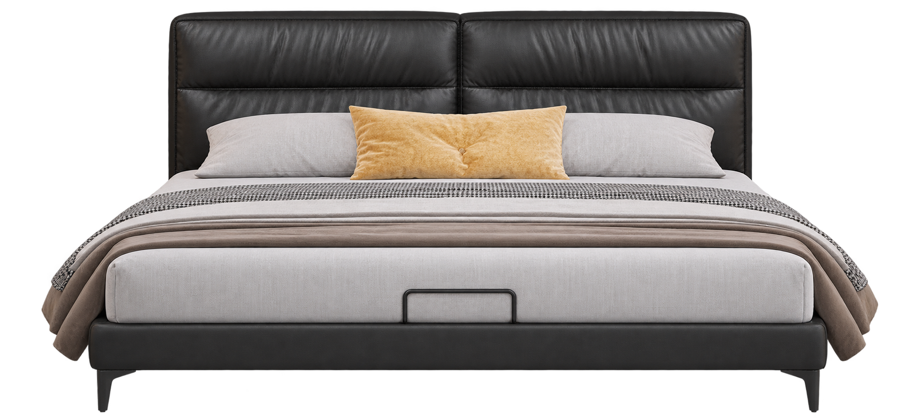 JUXL109 Cushioned Leather Bed