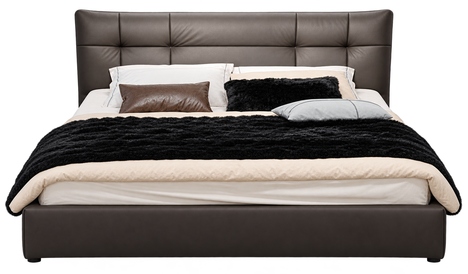 JUXL968 Tall-Panel Leather Bed