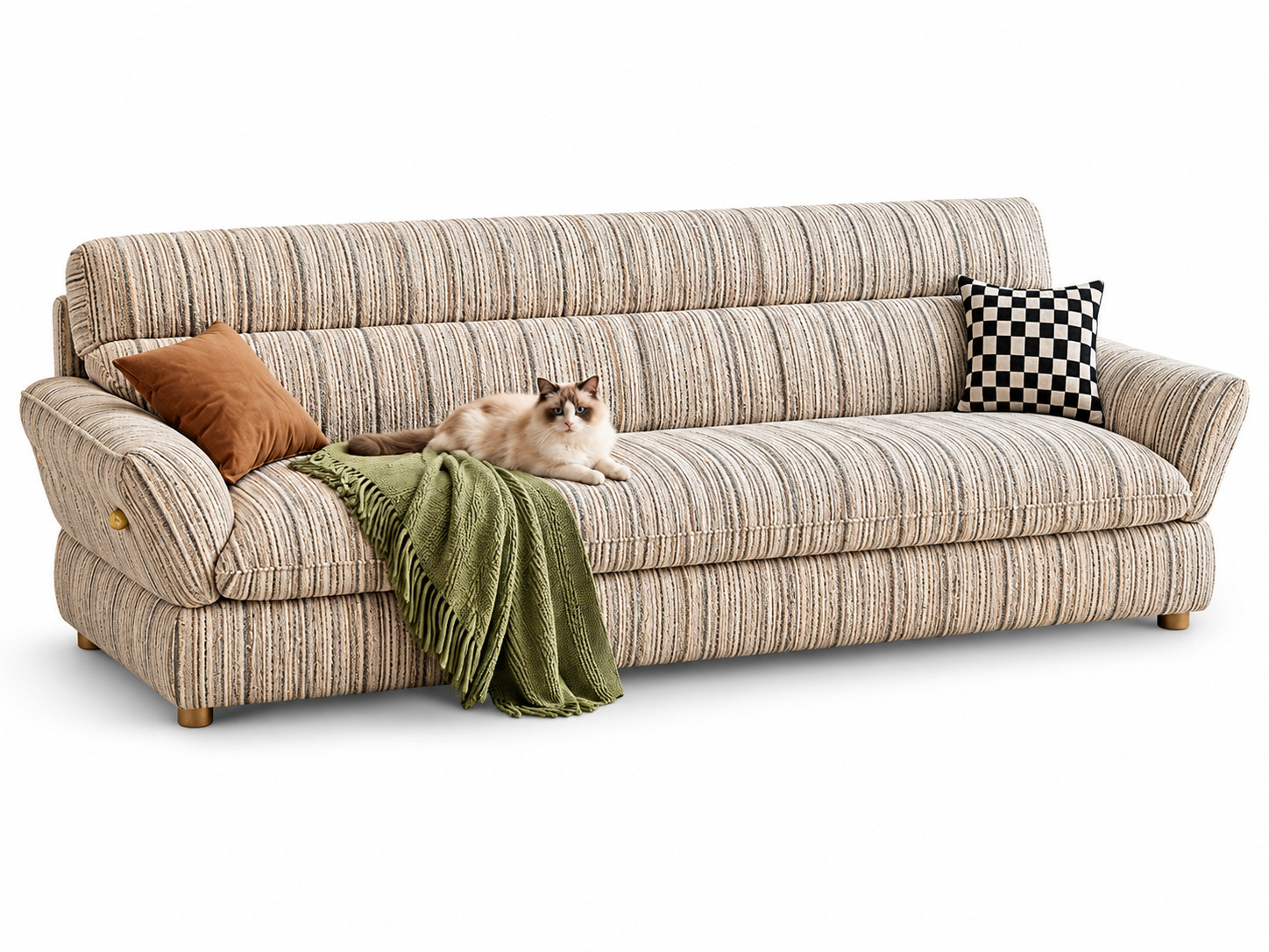 JULX3027 Tailored Cotton-Linen Sofa